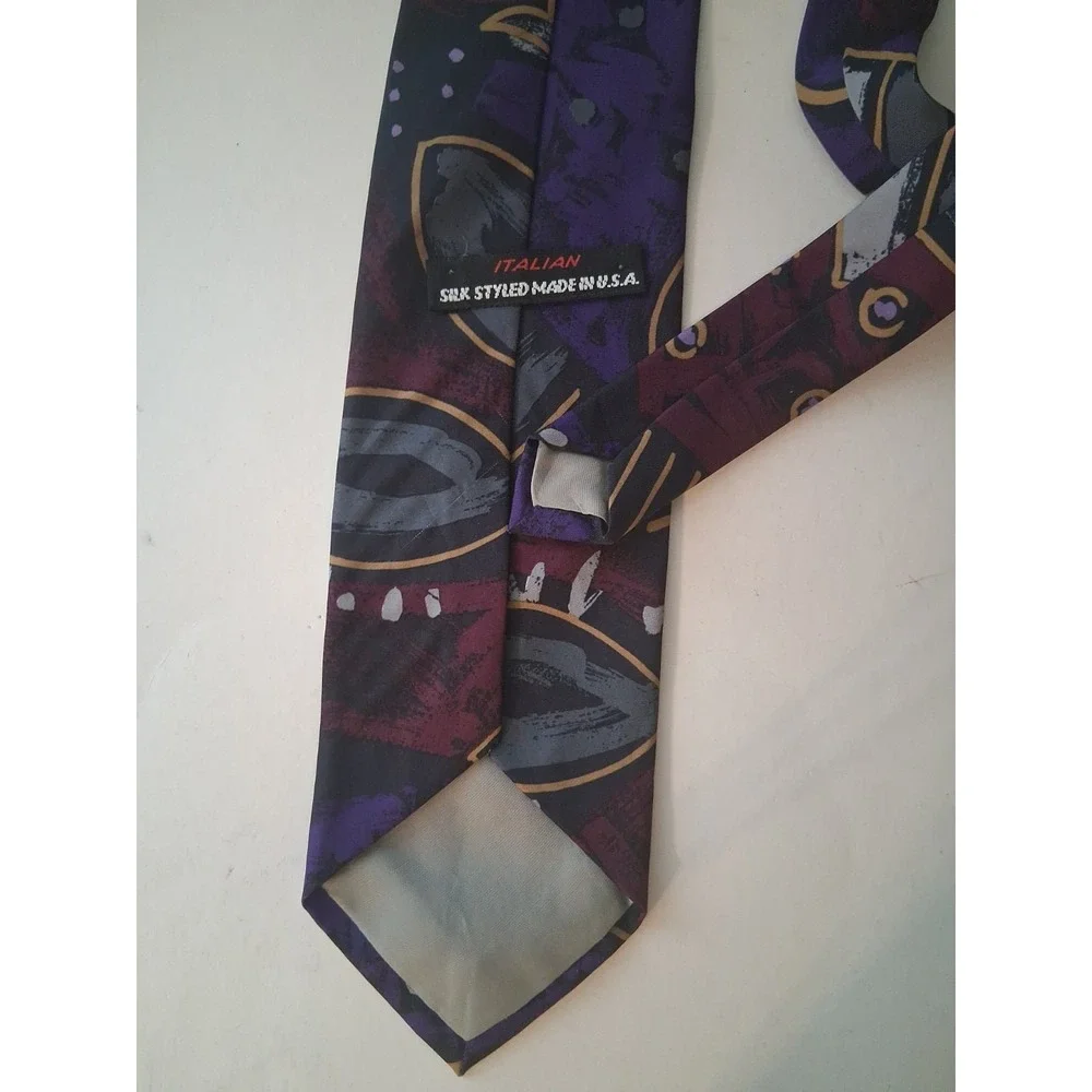 Lot of 6 Men's Neckties Lavender Purple VTG - Mod Assorted Name Brands Nice!